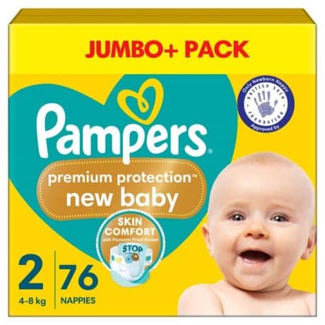 Pampers New Baby Nappies Size 2 (1 X 76)