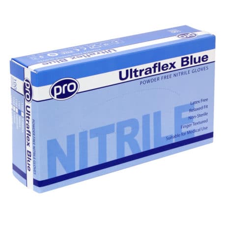 Ultraflex blue nitrile gloves