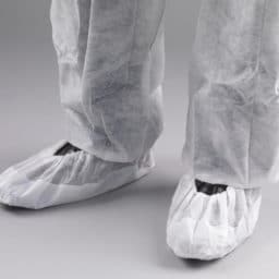 White Non-Woven Embossed Overshoes