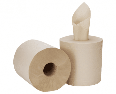 Eco Recycled Centrefeed Rolls - Beige 2 Ply 1x6