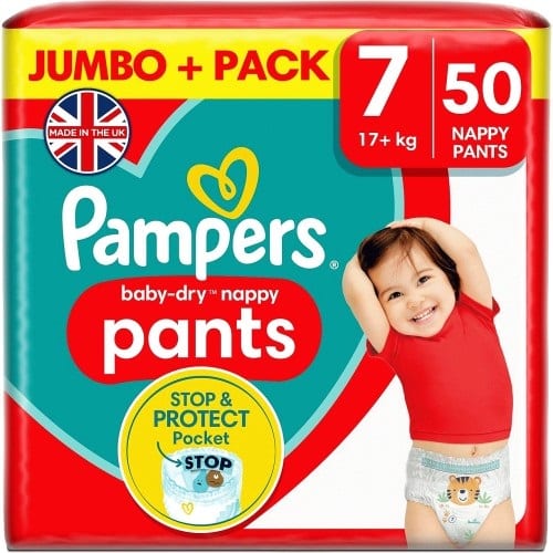 Pampers Baby Dry Nappy Pants Size 7 1 x 50 - Smudge & Dribble